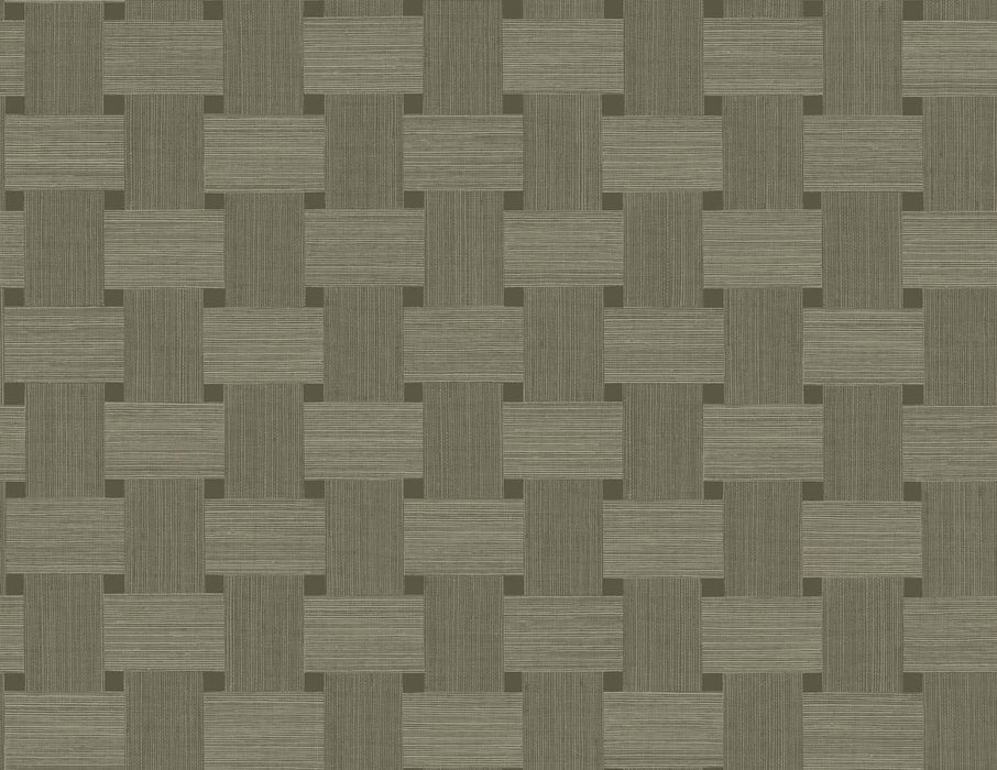 Seabrook Designs Basketweave Raw Umber Wallpaper TS81815