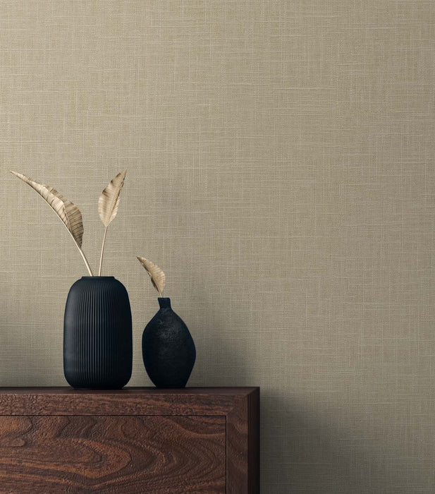 Seabrook Designs Myrna Linen Hemp Wallpaper TS81925