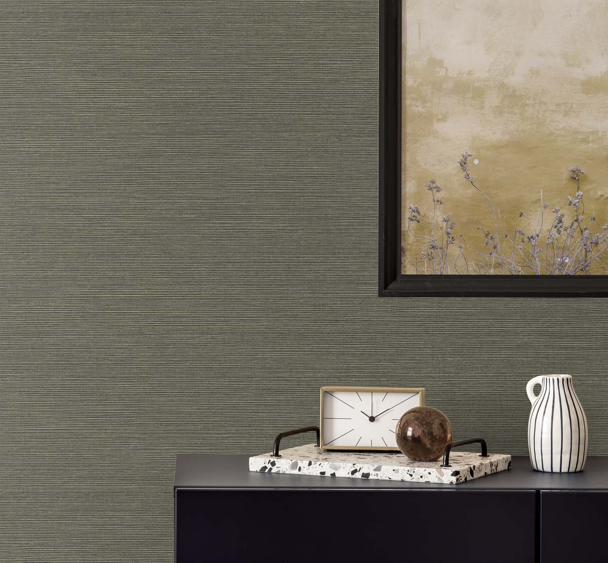 Seabrook Designs Seawave Sisal Raw Umber Wallpaper Sample TS82015