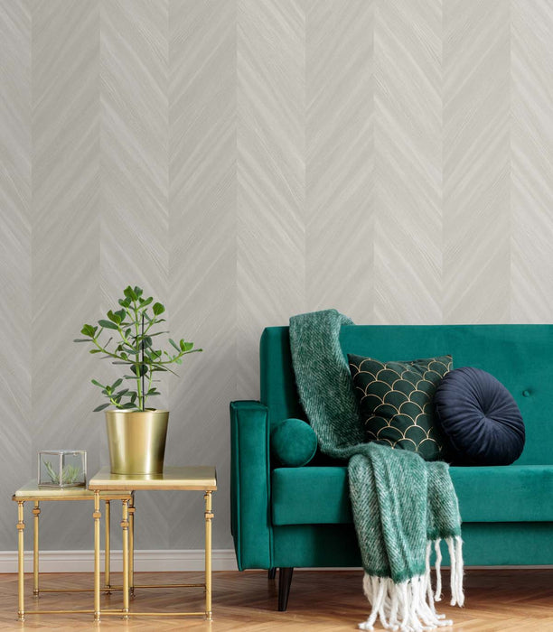 Seabrook Designs Chevron Wood Crest Wallpaper TS82103