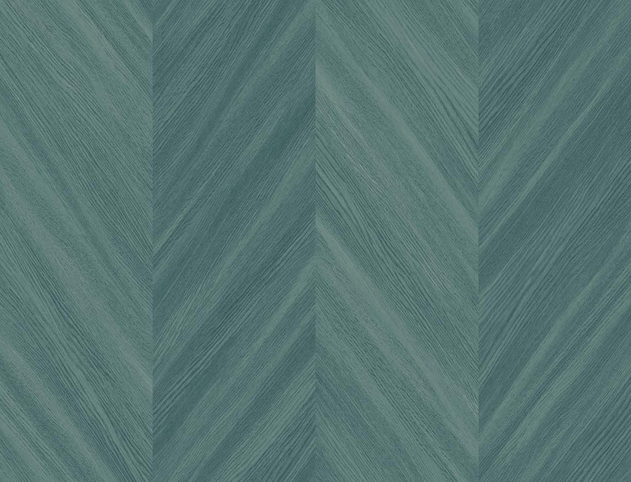 Seabrook Designs Chevron Wood Wintergreen Wallpaper Sample TS82104