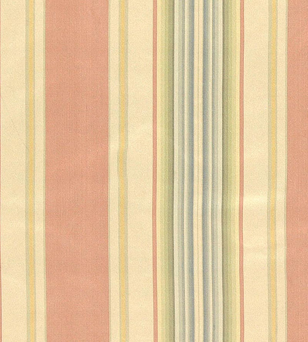 Old World Weavers Austin Stripe Beige, Rose & Blue Fabric Sample TT 00010025