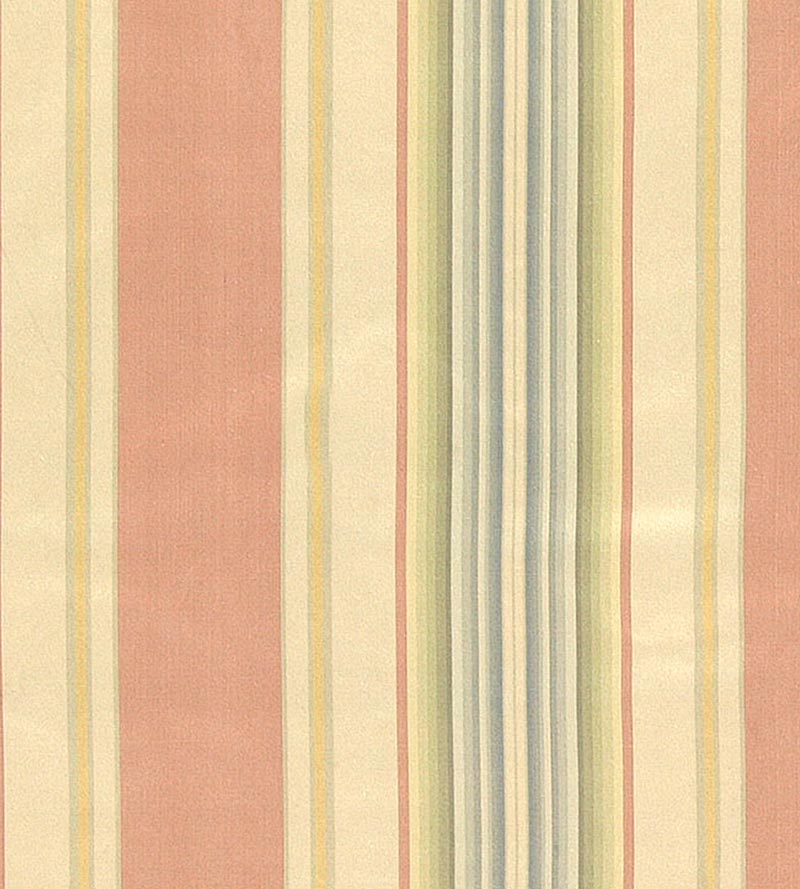 Old World Weavers Austin Stripe Beige, Rose & Blue Fabric TT 00010025