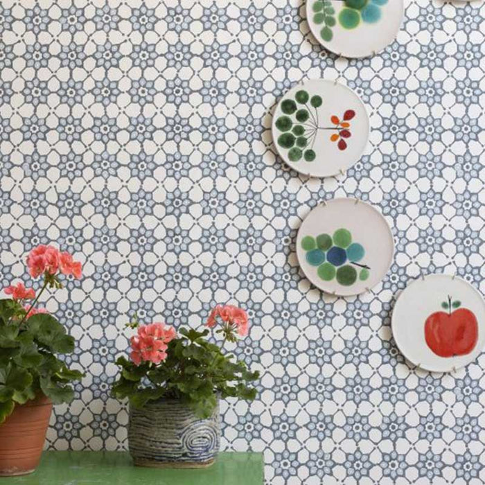 Galbraith & Paul Tile Dutch Blue Wallpaper Sample