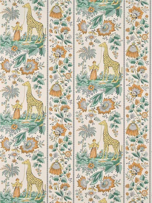 Pierre Frey Ismaelia Miel Celadon Wallpaper Sample FP954003