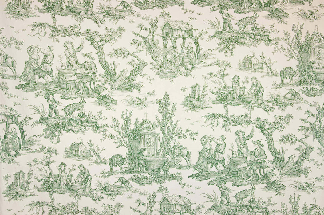 Pierre Frey Satin Coutances Positif Vert Fabric F2422002