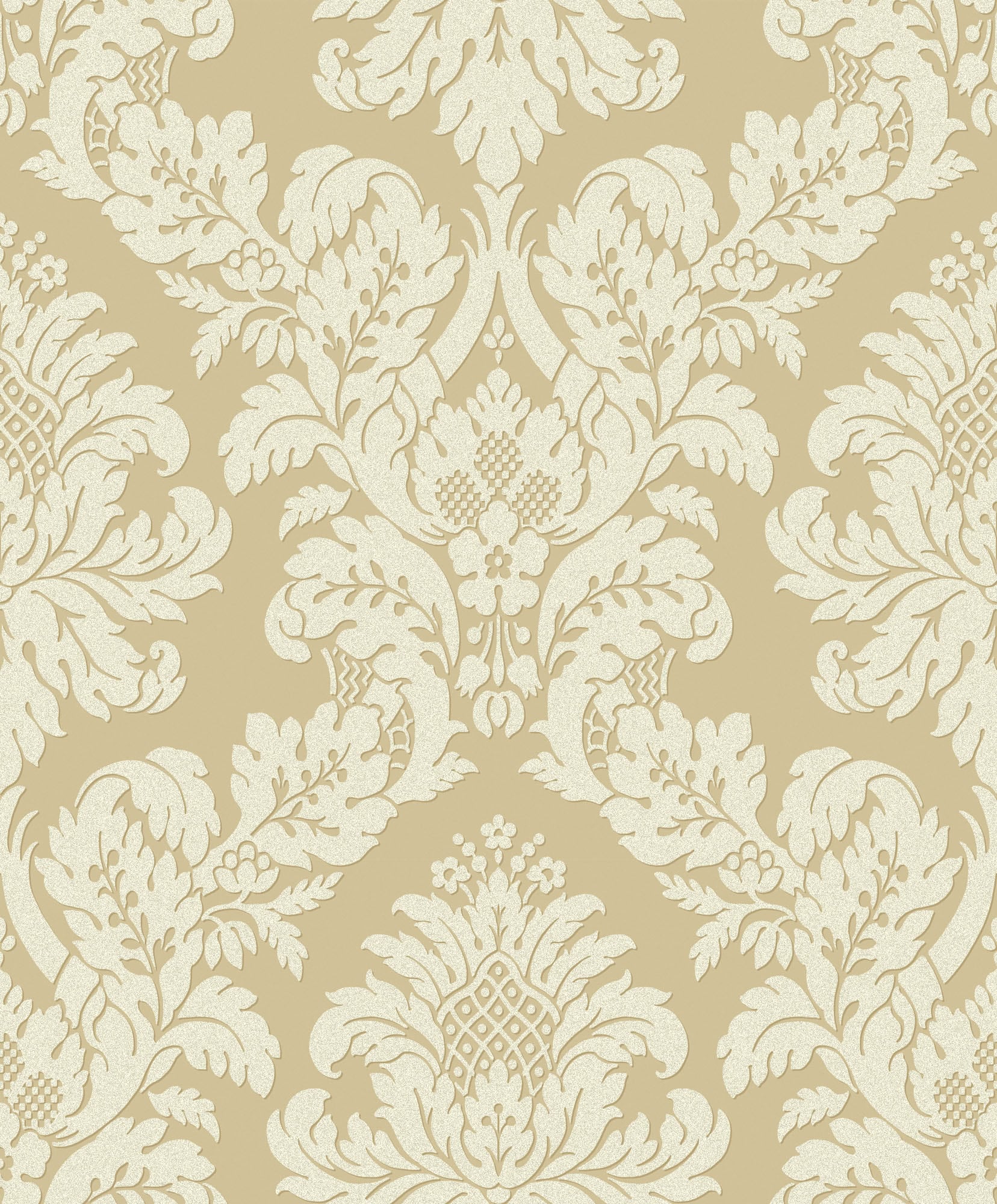 Seabrook Designs Classic Damask Gold Wallpaper UK10483