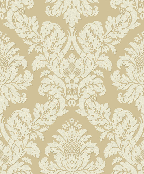 Seabrook Designs Classic Damask Gold Wallpaper UK10483