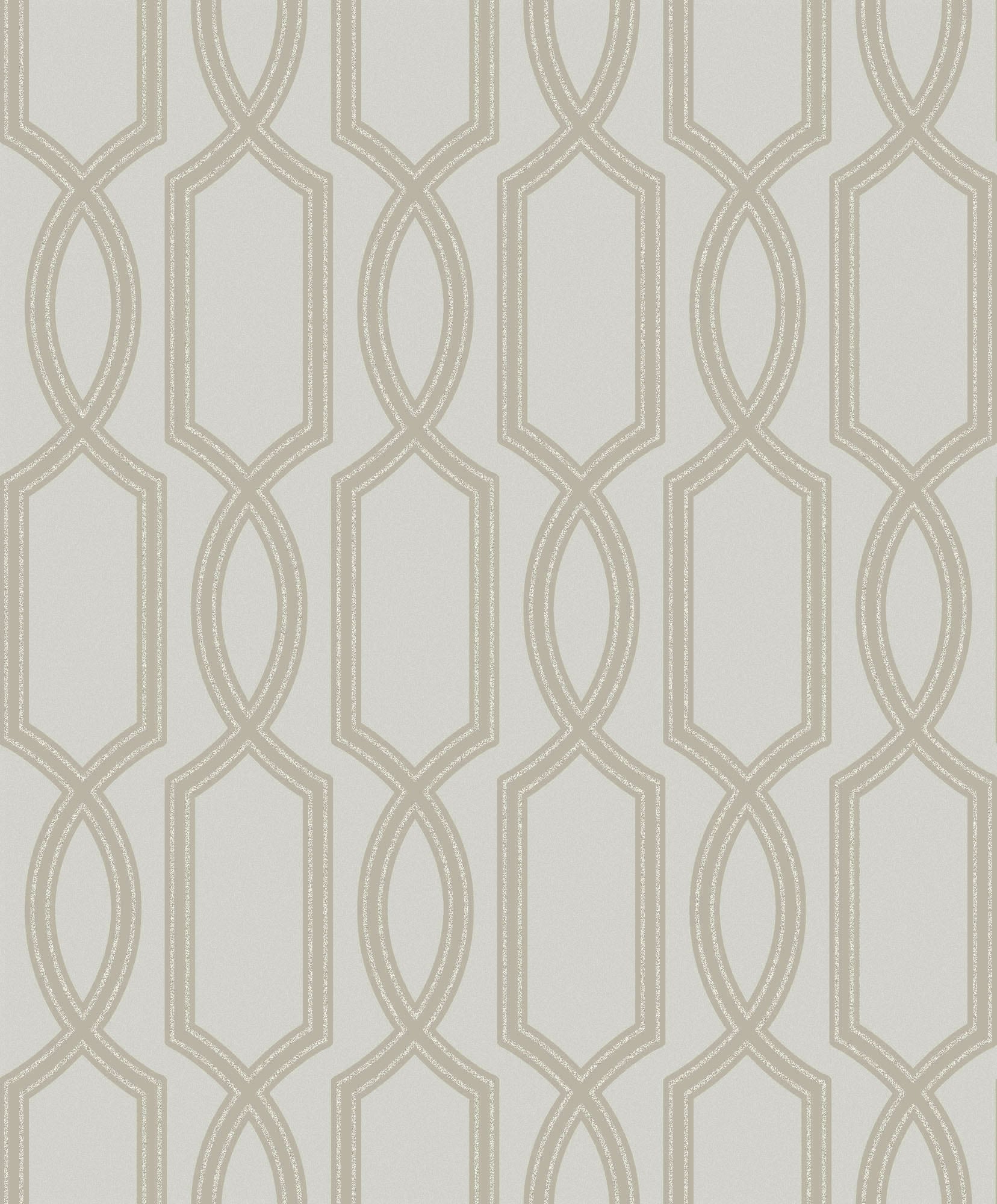 Seabrook Designs Bead Trellis Greige Wallpaper UK11700