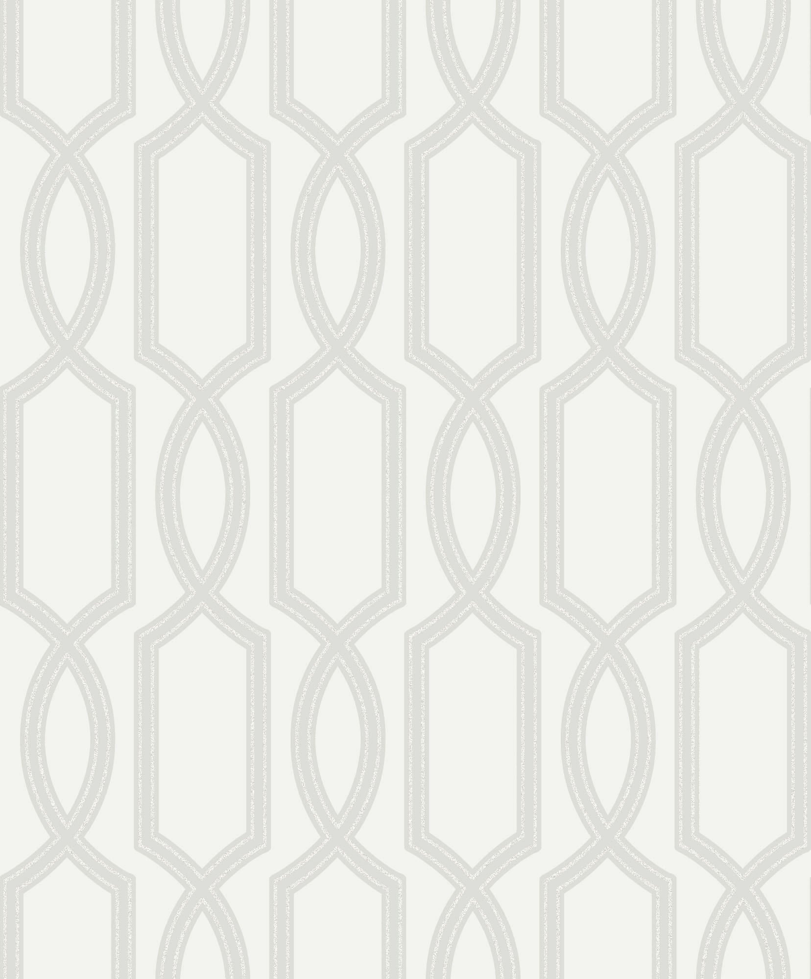 Seabrook Designs Bead Trellis Ivory Wallpaper UK11703