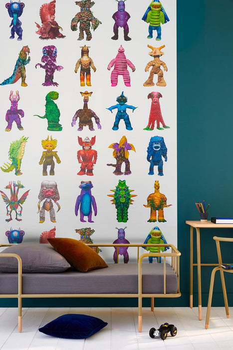 Pierre Frey Monster Family Blanc Multicolore Wallpaper FP592002