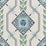 Quadrille Vanderpoel Stripe Narrow Grey Blue / Pea Green / Ink Wallpaper Sample 302415-10AWP