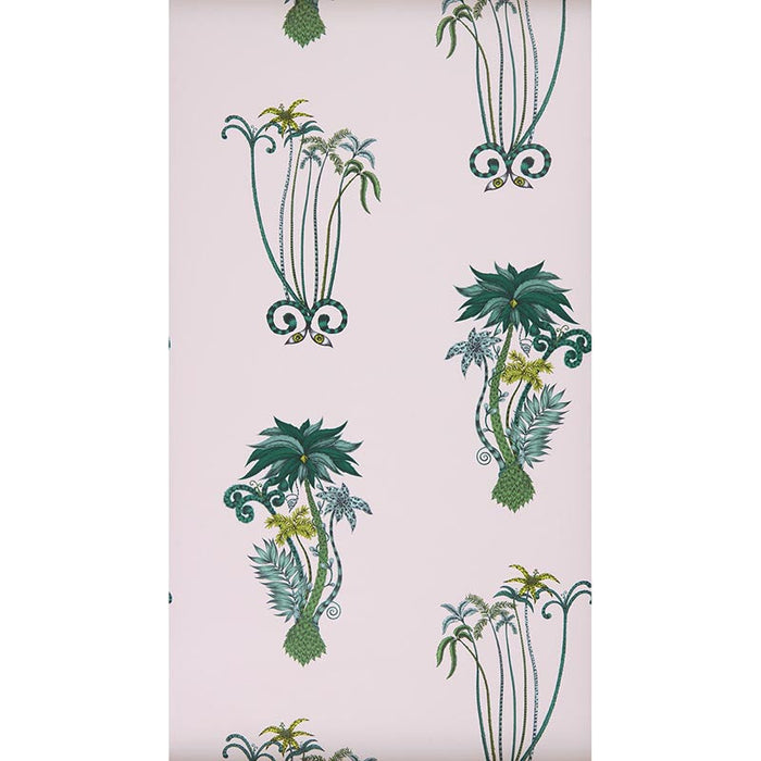 Clarke & Clarke Jungle Palms Pink Wallpaper Sample W0101/04.CAC.0