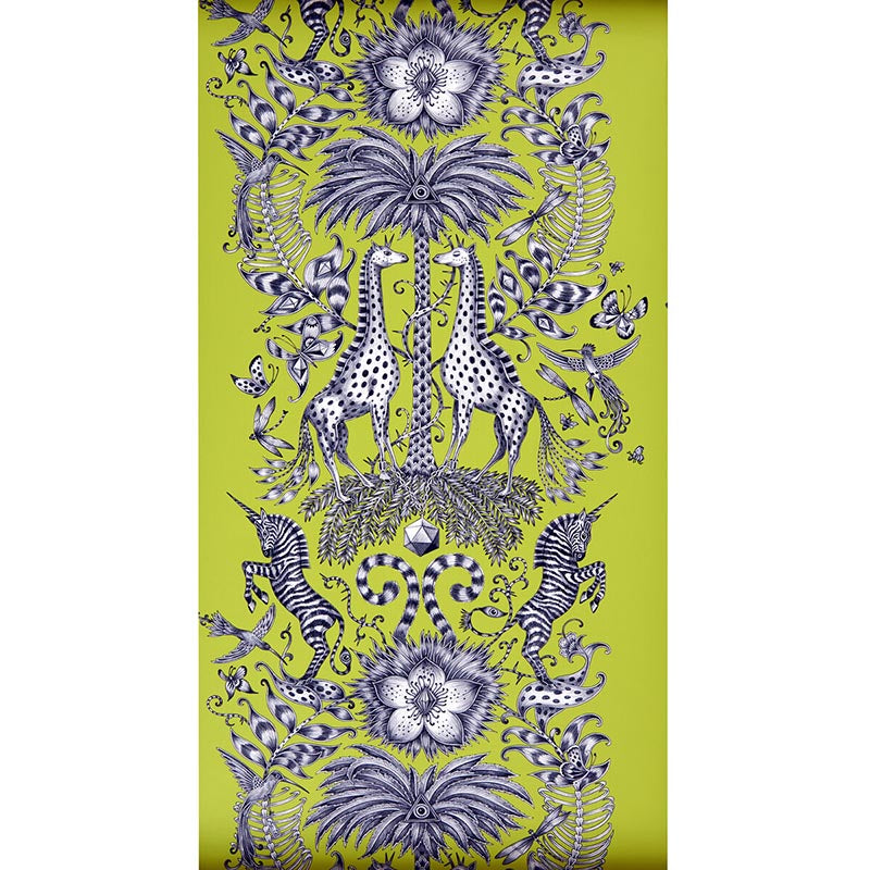 Clarke & Clarke Kruger Lime Wallpaper W0102/03.CAC.0