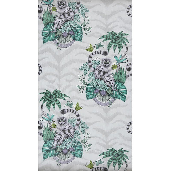 Clarke & Clarke Lemur Jungle Wallpaper Sample W0103/01.CAC.0