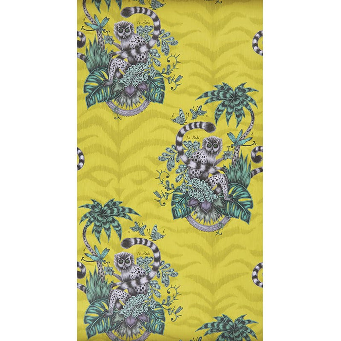 Clarke & Clarke Lemur Lime Wallpaper W0103/02.CAC.0