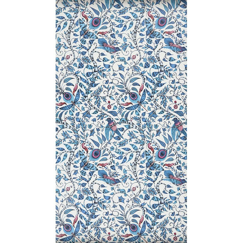 Clarke & Clarke Rousseau Blue Wallpaper W0104/01.CAC.0