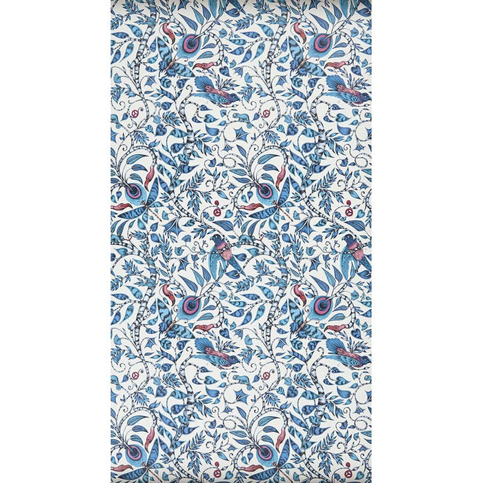 Clarke & Clarke Rousseau Blue Wallpaper Sample W0104/01.CAC.0