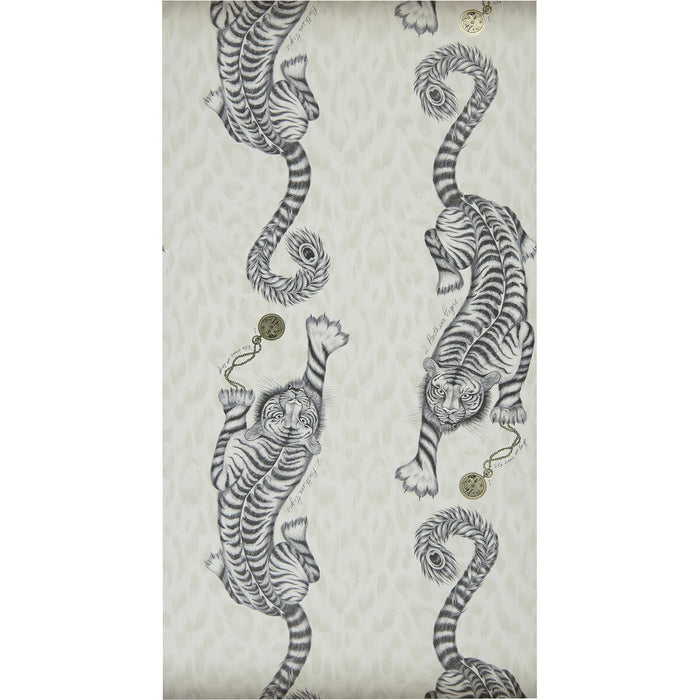 Clarke & Clarke Tigris Monochrome Wallpaper Sample W0105/02.CAC.0