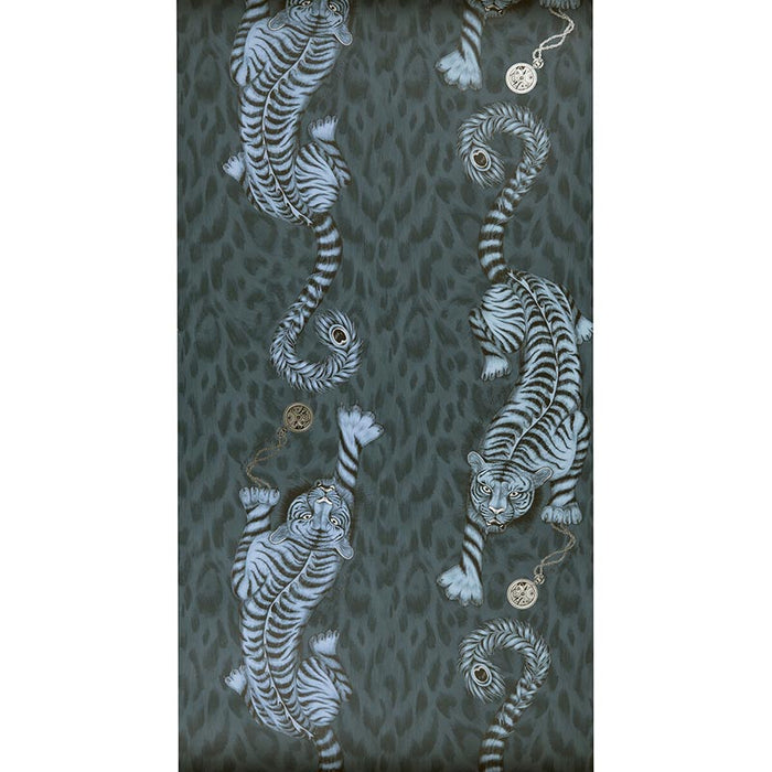 Clarke & Clarke Tigris Navy Wallpaper W0105/03.CAC.0