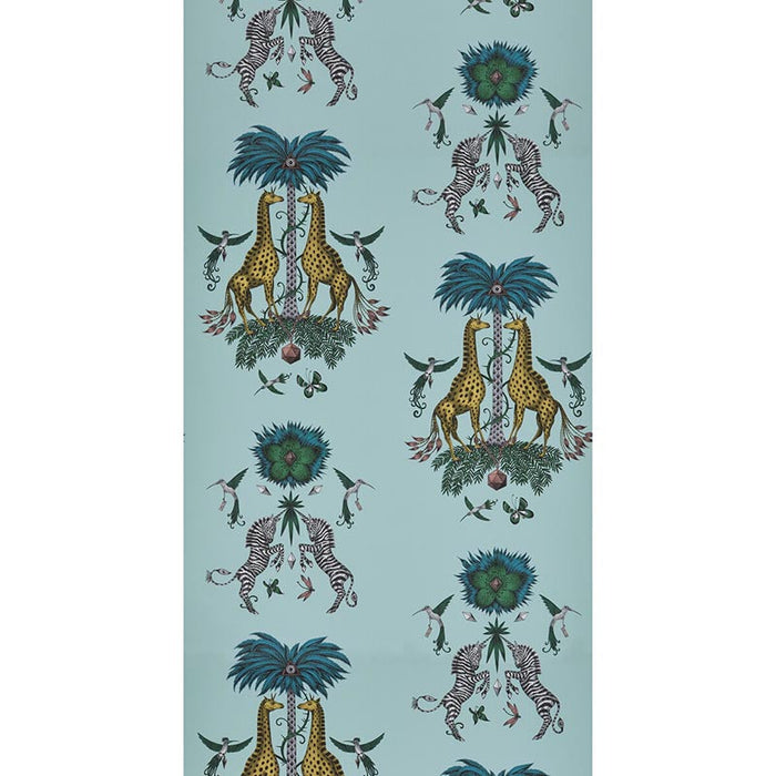 Clarke & Clarke Creatura Turquoise Wallpaper Sample W0114/04.CAC.0