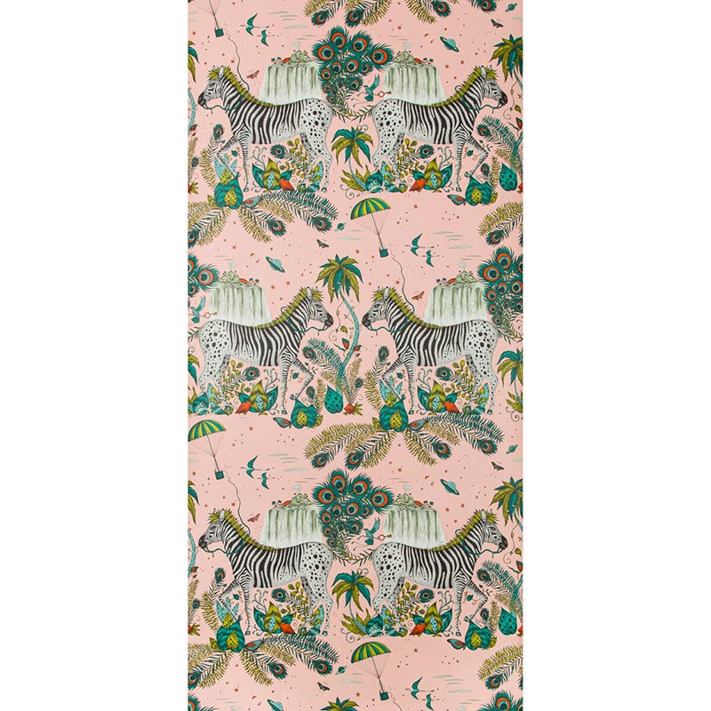 Clarke & Clarke Lost World Pink Wallpaper Sample W0117/04.CAC.0