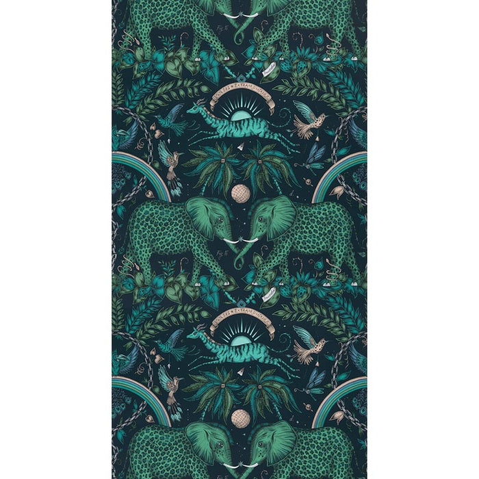 Clarke & Clarke Zambezi Teal Wallpaper W0121/06.CAC.0