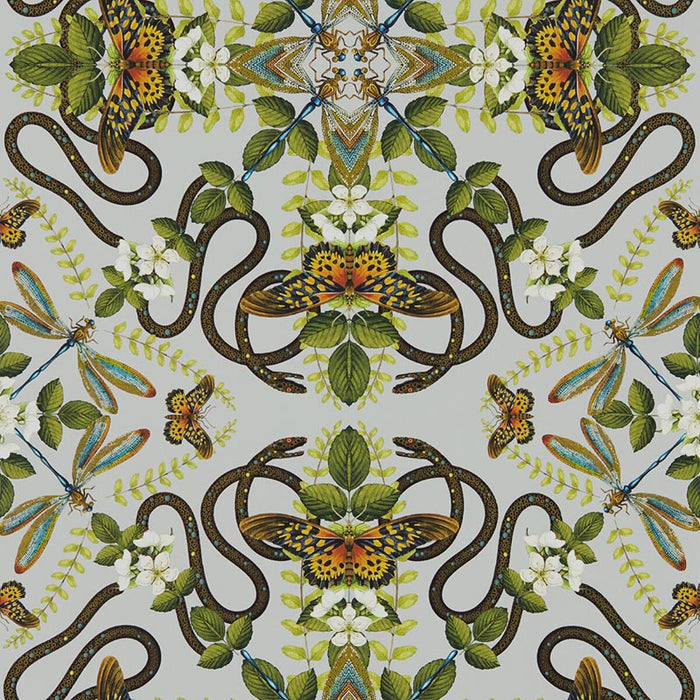 Clarke & Clarke Emerald Forest Wp Smoke Wallpaper Sample W0129/04.CAC.0