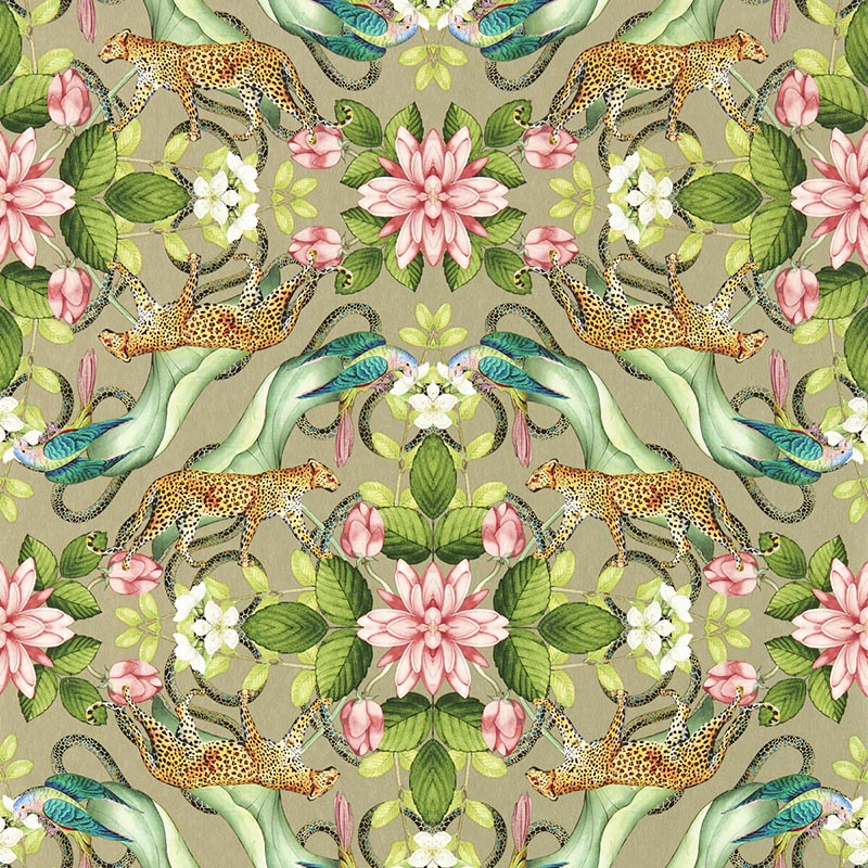 Clarke & Clarke Menagerie Wp Gilver Wallpaper W0131/03.CAC.0