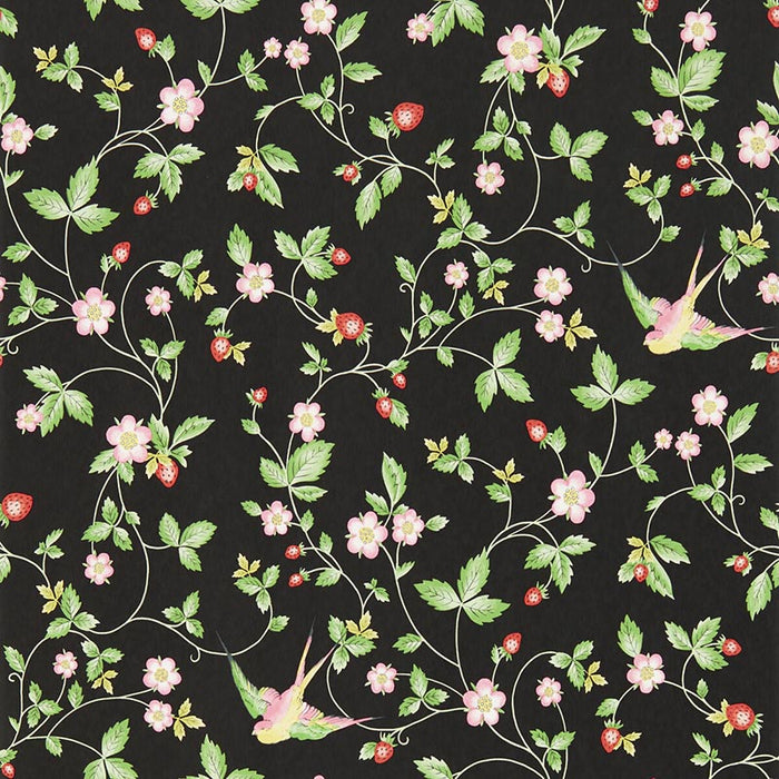 Clarke & Clarke Wild Strawberry Wp Noir Wallpaper W0135/04.CAC.0