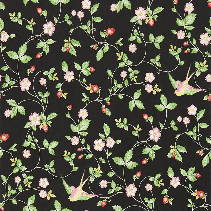 Clarke & Clarke Wild Strawberry Wp Noir Wallpaper Sample W0135/04.CAC.0