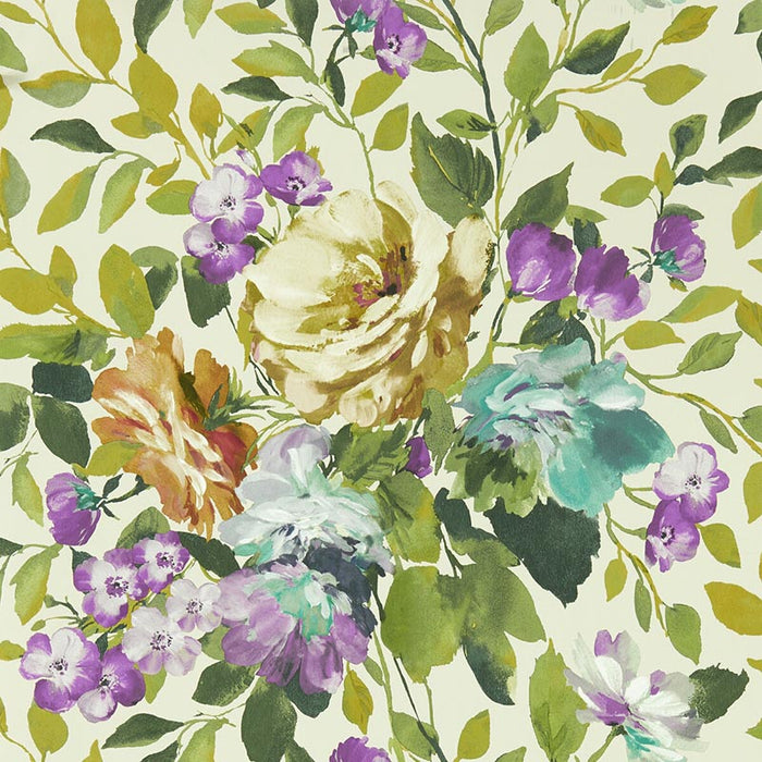 Clarke & Clarke Bloom Amethyst Wp Wallpaper W0139/01.CAC.0