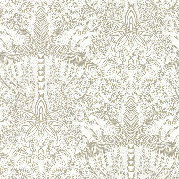 Clarke & Clarke Leopardo Gold/Ivory Wp Wallpaper Sample W0141/03.CAC.0