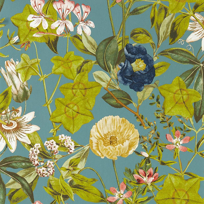 Clarke & Clarke Passiflora Chambray Wp Wallpaper Sample W0143/01.CAC.0