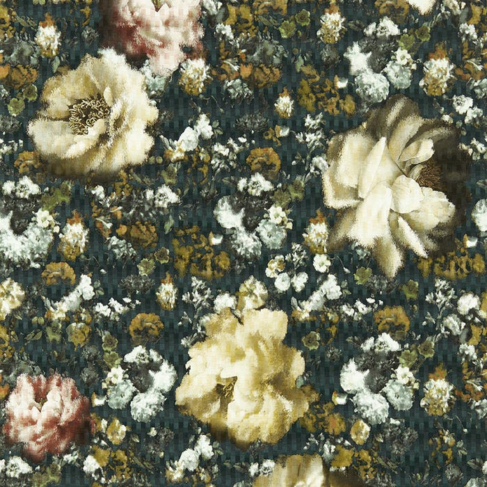 Clarke & Clarke Camile Teal/Spice Wp Wallpaper Sample W0148/03.CAC.0