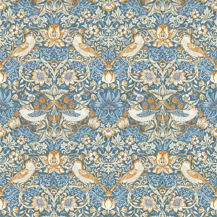 Clarke & Clarke Strawberry Thief Denim Wp Wallpaper W0171/02.CAC.0