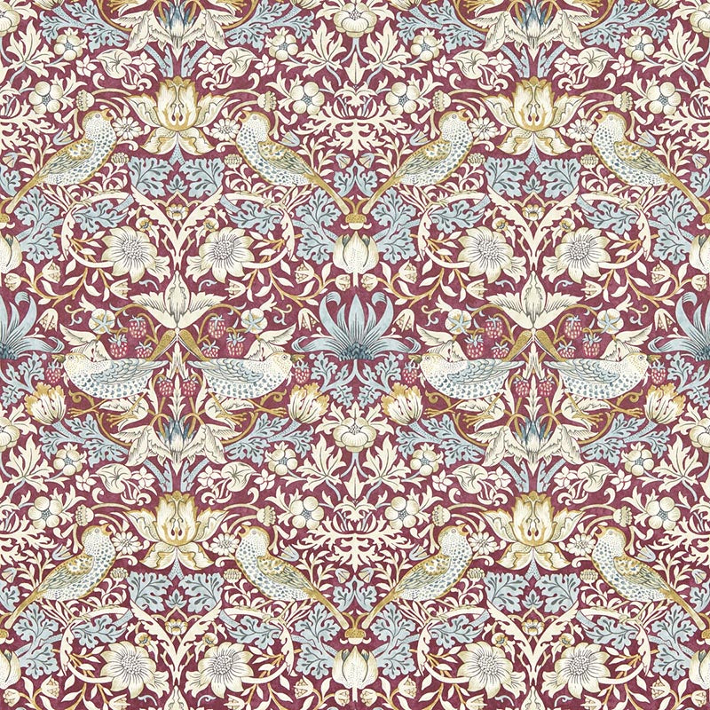 Clarke & Clarke Strawberry Thief Plum Wp Wallpaper W0171/04.CAC.0