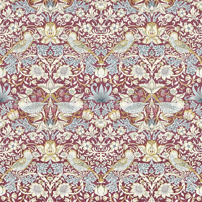 Clarke & Clarke Strawberry Thief Plum Wp Wallpaper Sample W0171/04.CAC.0