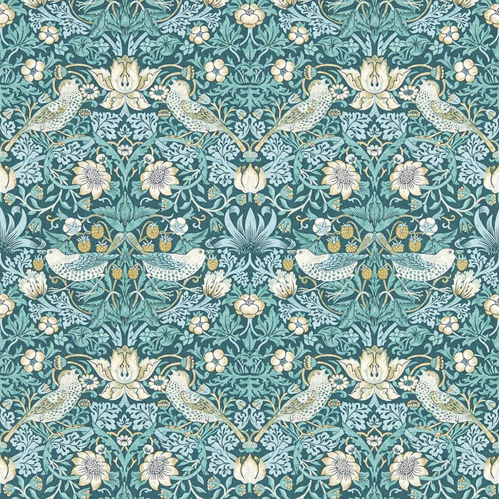 Clarke & Clarke Strawberry Thief Teal Wp Wallpaper W0171/06.CAC.0