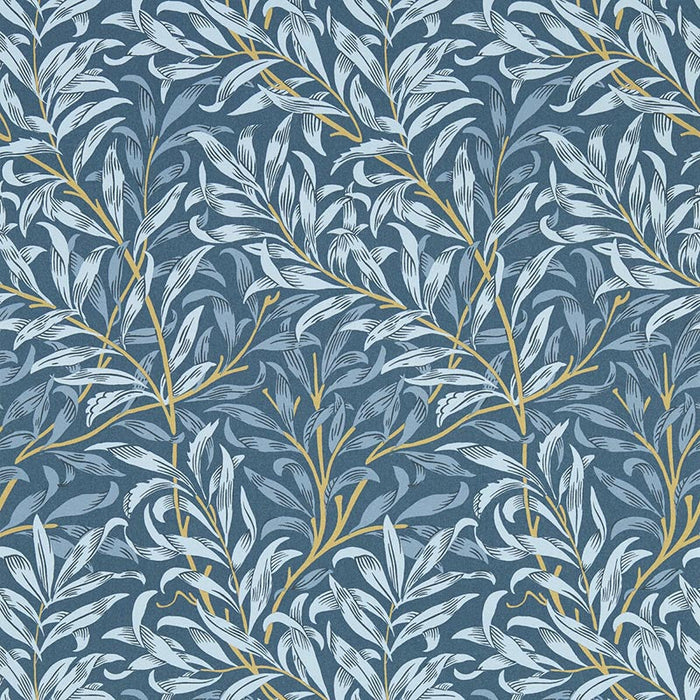 Clarke & Clarke Willow Boughs Denim Wp Wallpaper Sample W0172/01.CAC.0