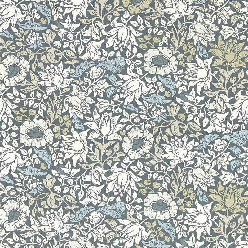 Clarke & Clarke Mallow Slate Wp Wallpaper W0173/01.CAC.0