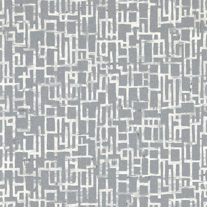 Clarke & Clarke Quadrata Steel Wp Wallpaper Sample W0184/03.CAC.0