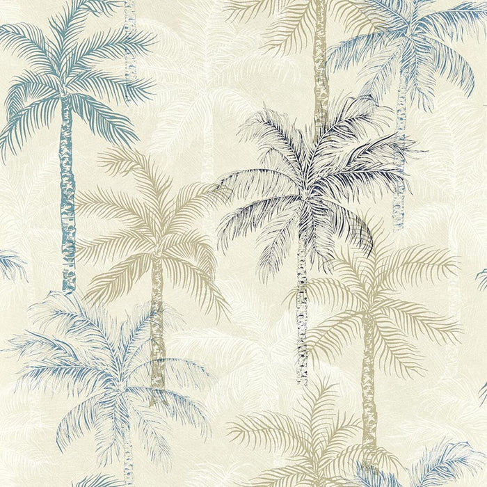 Clarke & Clarke Palmyra Denim Wp Wallpaper Sample W0189/01.CAC.0