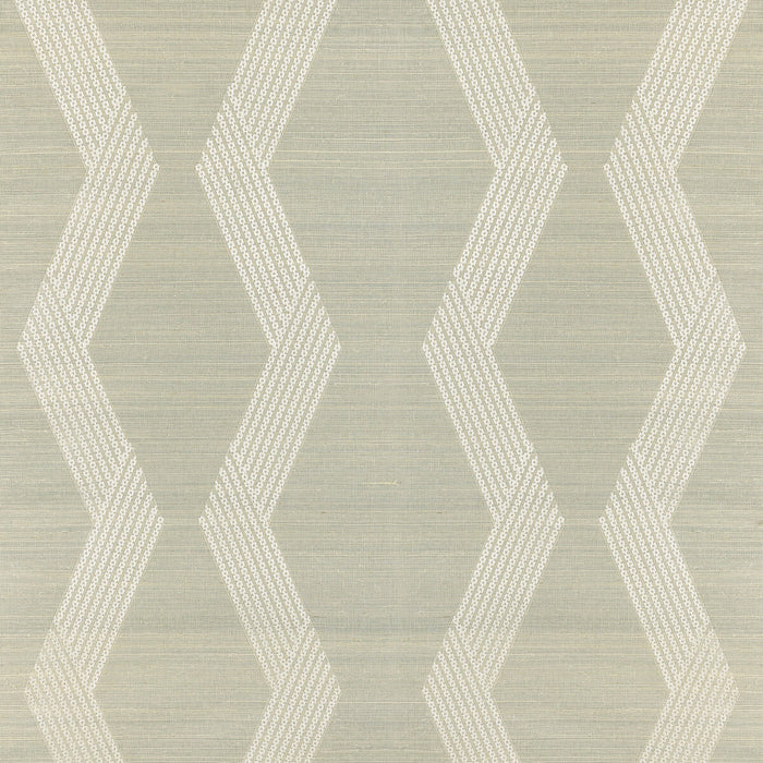 Kravet Couture Chainlink Emb Sisal Ice Wallpaper Sample W3835.1101.0