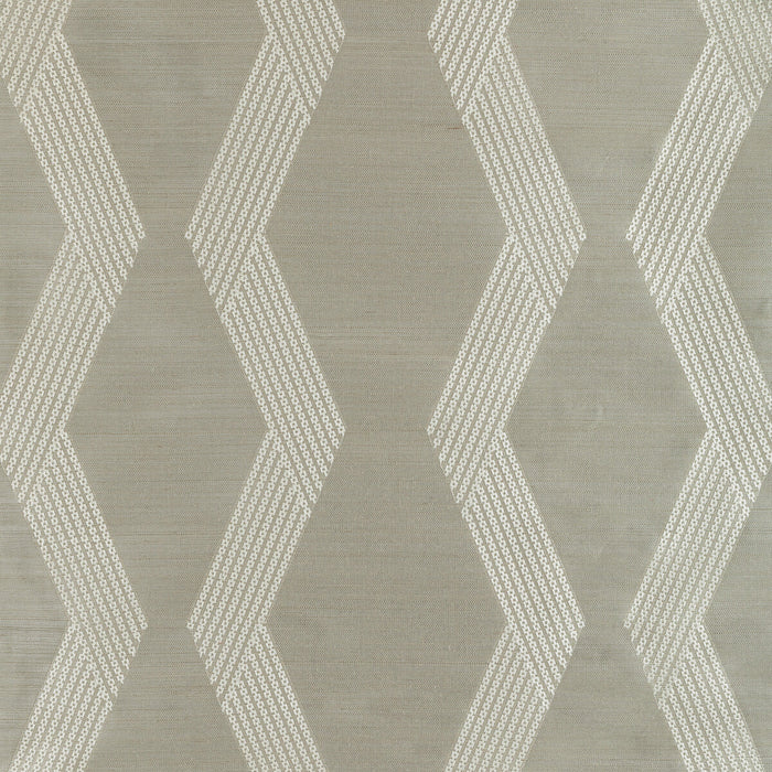 Kravet Couture Chainlink Emb Sisal Grey Wallpaper Sample W3835.11.0