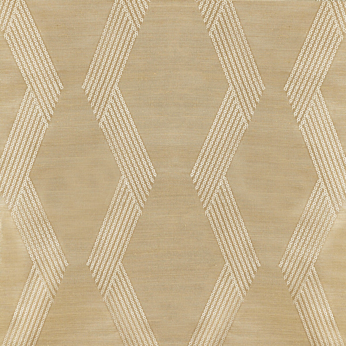 Kravet Couture Chainlink Emb Sisal Gold Wallpaper Sample W3835.416.0