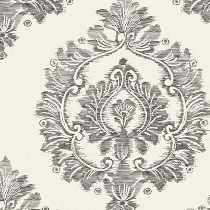 Winfield Thybony Damascus Charcoal Wallpaper Sample WBP10500.WT.0