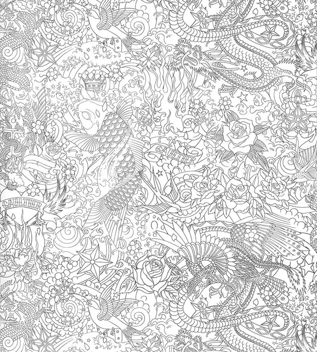 Jean Paul Gaultier Horimono Argent Wallpaper Sample WH000013303