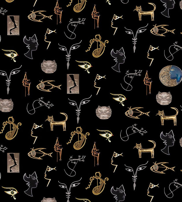 Lelievre Joyaux Noir Wallpaper Sample WH000016463