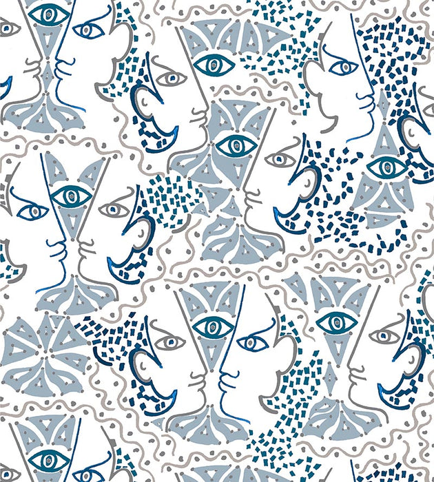 Lelievre Union Azur Wallpaper Sample WH000016468